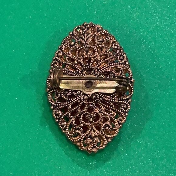 Vintage Signed West Germany Cameo Brooch/Pin - Picture 4 of 5